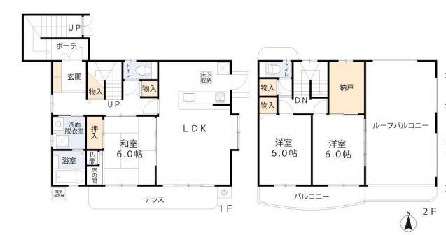 【間取り】
■3SLDK・車2台駐車可能■