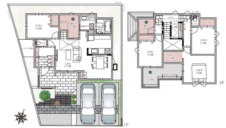 【間取り】
■1号地・4LDK+2S■