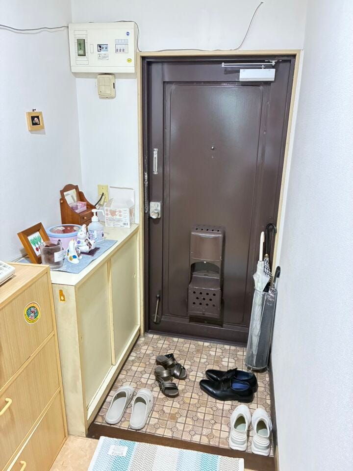 明るくコンパクトな玄関です。