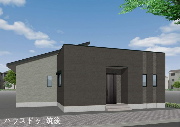 【外観】
平屋4LDK|収納充実|オール電化住宅♪
完成予想図(実際と異なる場合がございます)
2026年12月完成予定です。