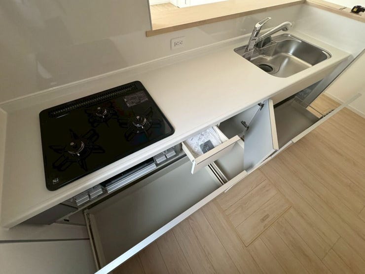 充実したキッチン収納