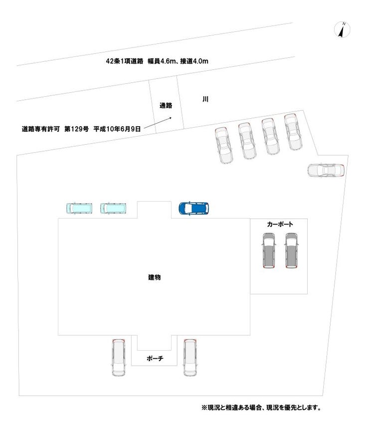 土地図面(駐車配置図)駐車12台分以上可能