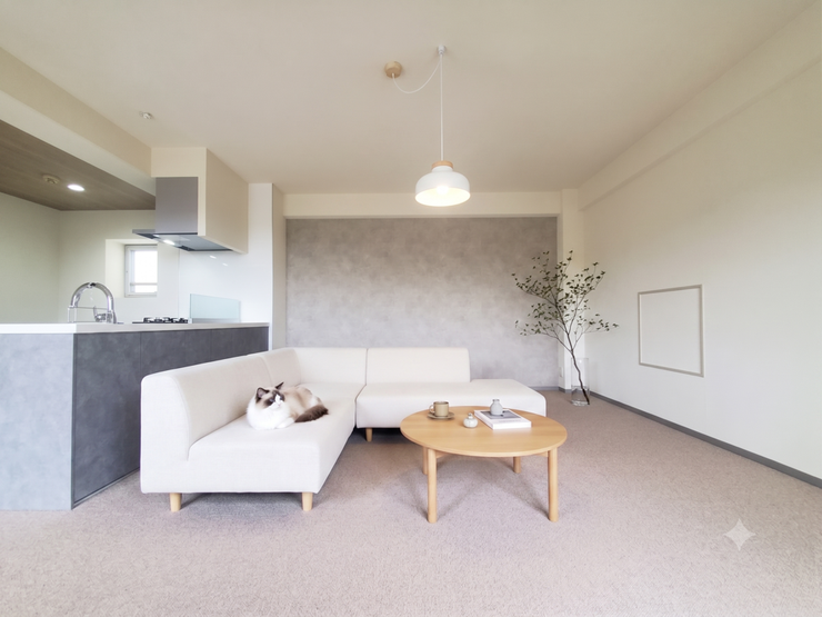 【Living】こちらの画像はAIによる家具イメージです。お部屋の雰囲気を感じてみてください♪