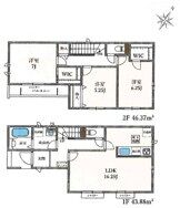 【間取り】
葛飾区細田4丁目 新築戸建の間取りです