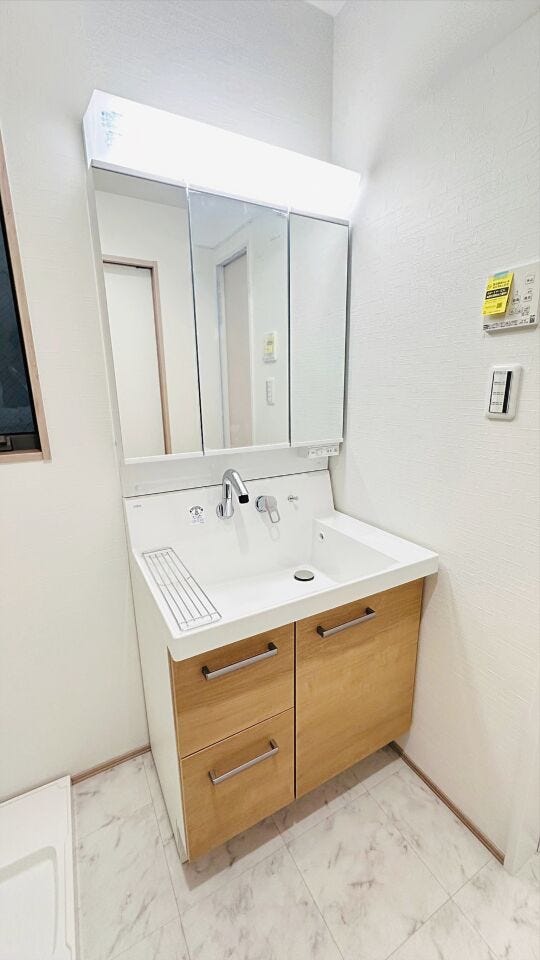 シャワー付き洗面でお掃除やヘアケアも快適