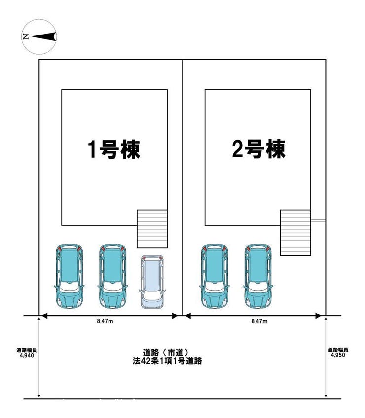 【駐車場】
駐車場並列普通車2台、軽1台