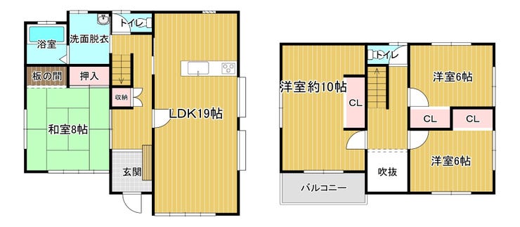 【間取り】
収納多数・カウンターキッチン・独立した和室・トイレ2ヶ所・駐車場・浴室乾燥機・吹き抜けあり♪