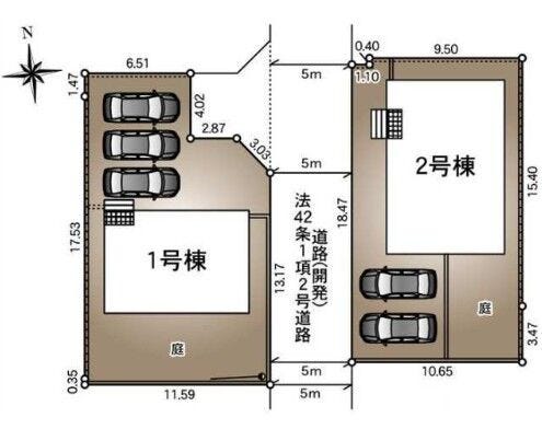 普通車が3台駐車できます