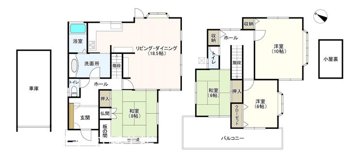 【間取り】
土地51坪・延床37坪の広々住宅