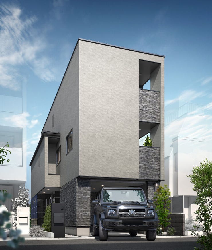 【建物プラン例(外観パース)】
