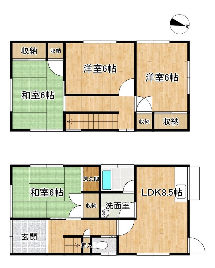 【間取り】
30坪超4DK♪