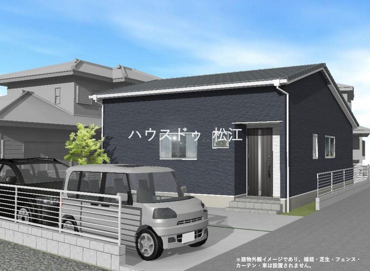 【外観】
※建物外観イメージであり、植栽・芝生・フェンス・カーテン・車は設置されません。