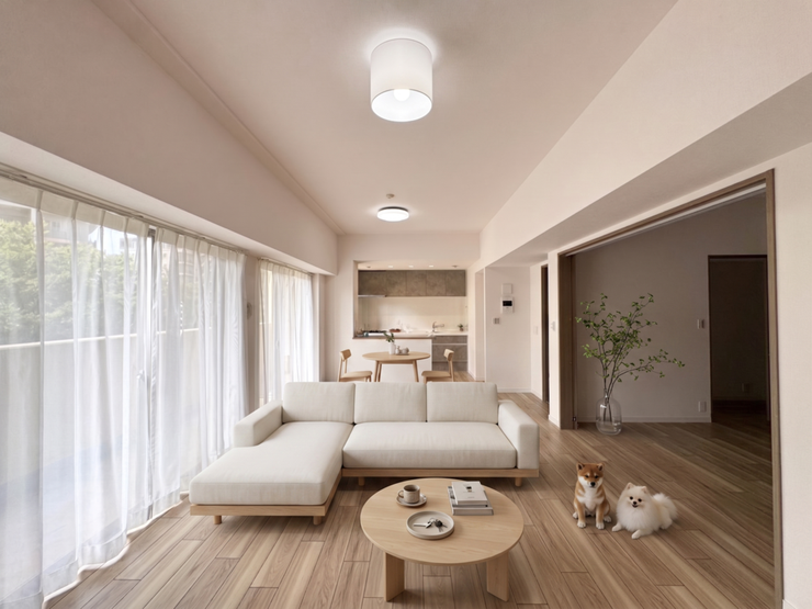 【Living】こちらの画像はAIによる家具イメージです。お部屋の雰囲気を感じてみてください♪