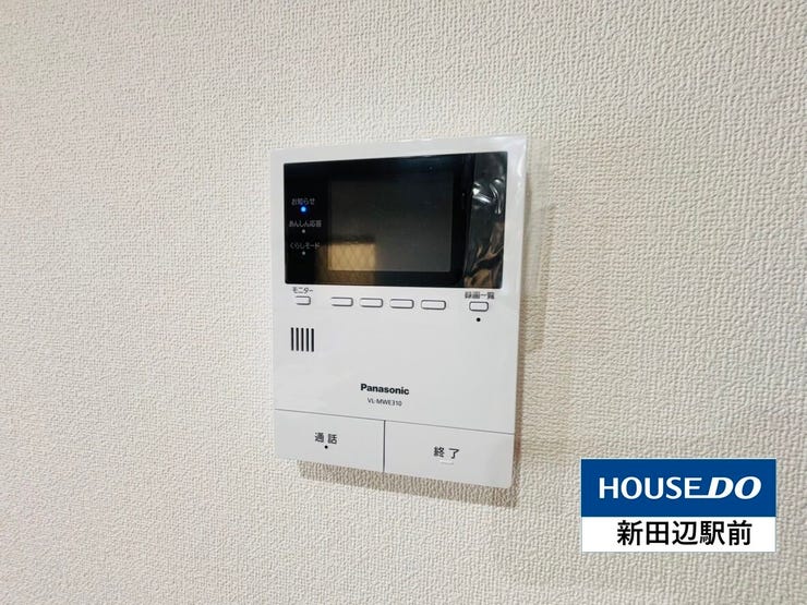 モニター付きなので来客者の顔を前もって確認できますね。