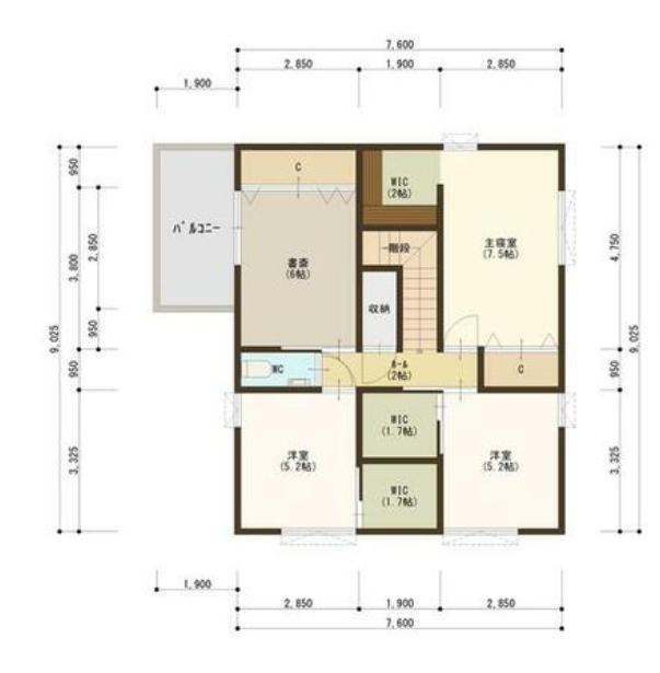 2階間取図