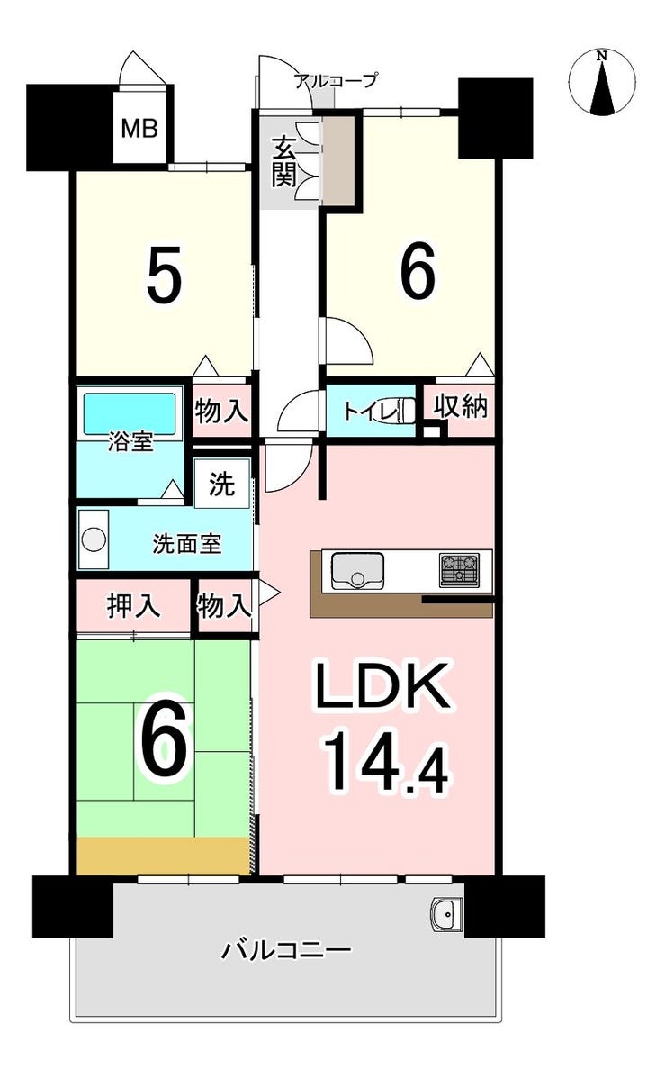 【間取り】
3LDK