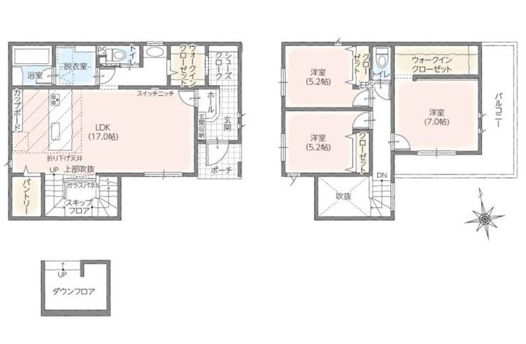 【間取り】
「全棟注文住宅仕様」の分譲住宅です!生活動線に配慮した、使い勝手の良い間取り。ご家族それぞれの時間も大切にできる住まいです。落ち着いた住宅エリアに位置する土地。暮らしやすさを重視した住環境が魅力です。