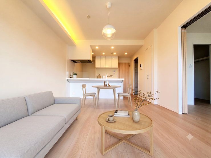 【Living】こちらの画像はAIによる家具イメージです。お部屋の雰囲気を感じてみてください♪