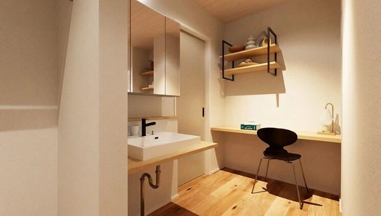 《完成予想図になります》洗面台を独立!メイクやヘアセットができるカウンターが横に♪