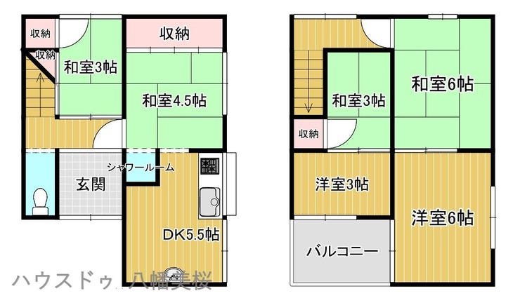 【間取り】
6DK♪シャワー室あり