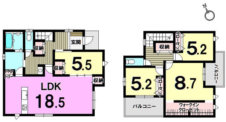 【間取り】
【最大120万円を助成♪子育て世帯市内引越し応援助成金(福岡市)対象物件】◆東月隈小学校まで歩3分