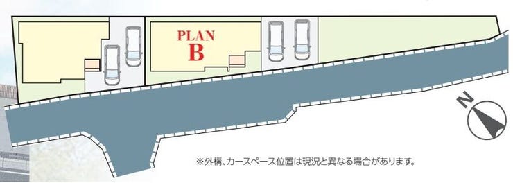 【区画図】
車2台駐車可能!