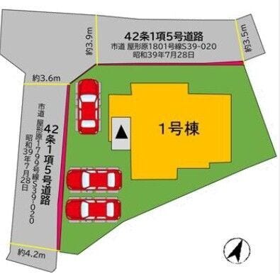 敷地面積広々57坪。角地で日当たり風通し良好◎
カースペースは3台駐車でき、ご夫婦で1台ずつ、来客時も安心です^^