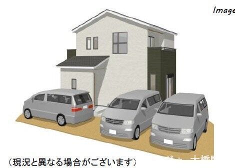 完成後の外観をイメージできるパースをご紹介。スタイリッシュなデザインで、完成がますます楽しみになる一邸です♪