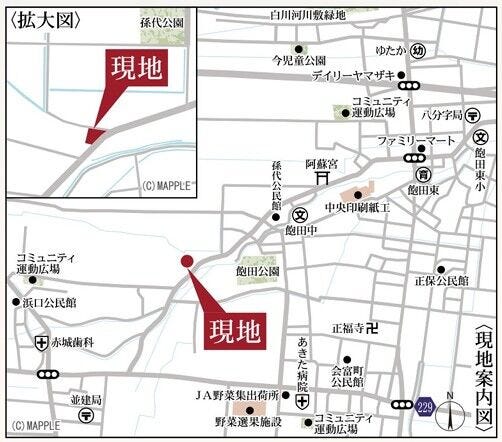 ・飽田西小学校まで徒歩22分
・飽田中学校まで徒歩8分