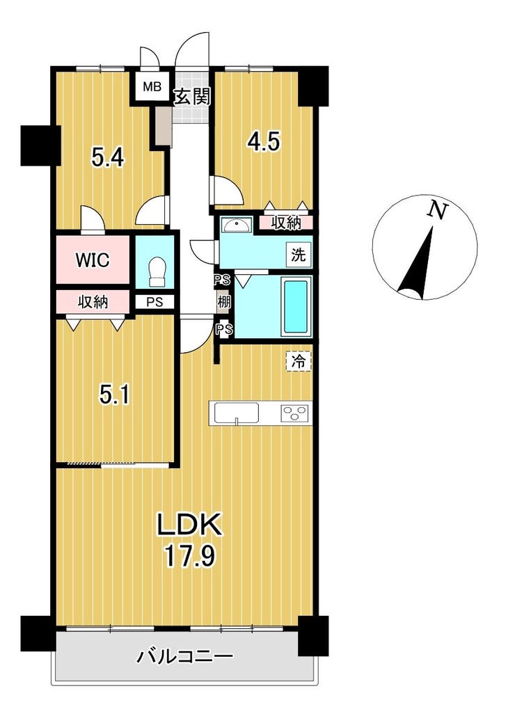 【間取り】
☆3LDK☆
専有面積:75.00㎡