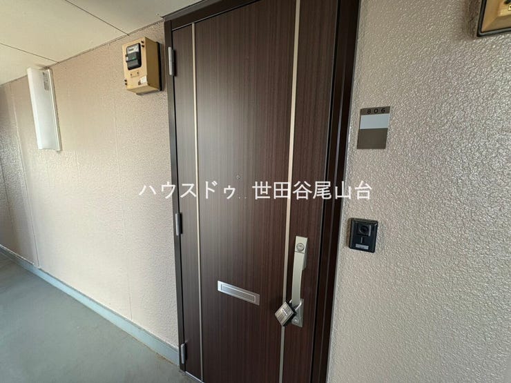 玄関ドアは高級感のあるデザインに新調しています。
