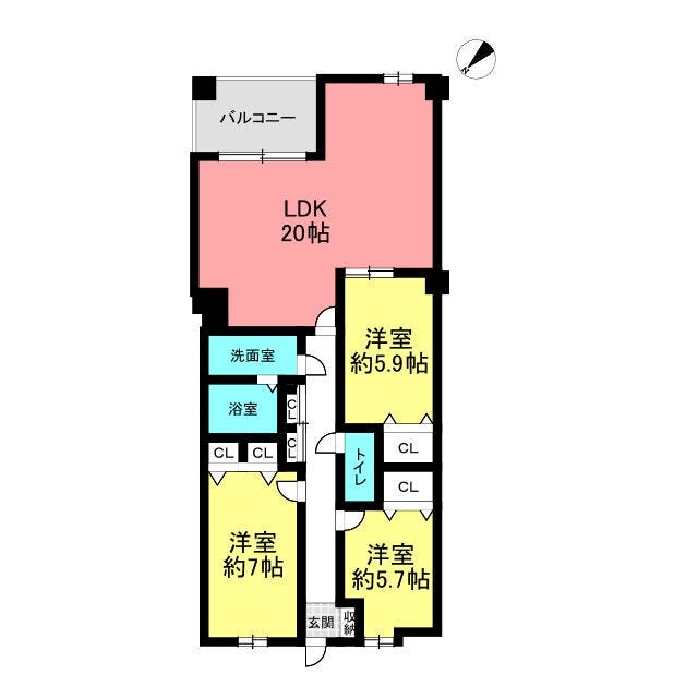【間取り】
【3LDK】