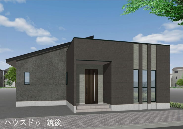 【外観】
平屋4LDK|収納充実|オール電化住宅♪
完成予想図(実際と異なる場合がございます)
2026年12月完成予定です。