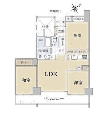 【間取り】
R8年7月リフォーム!水回り全て交換
オートロックマンション
人丸小学校のエリア♪