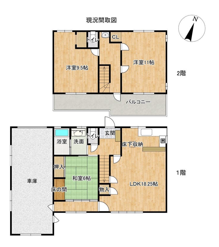 【間取り】
全居室6帖以上です。