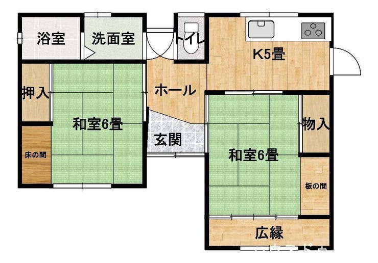 【間取り】
2DK