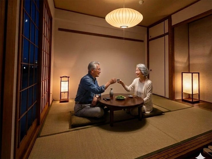 和室部分はフレキシブルに使えます。ゆったりお酒を楽しむ大人な時間にも使えたり・・・
※画像はAI