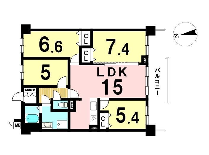 【間取り】
4LDK
専有面積:壁芯82㎡