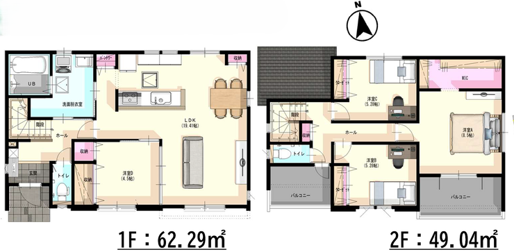 【間取り】
■1号棟・4LDK■