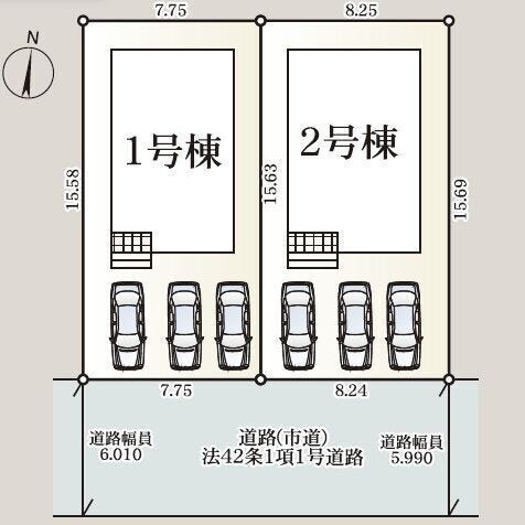 【区画図】
【佐賀市開成第12】1号棟
