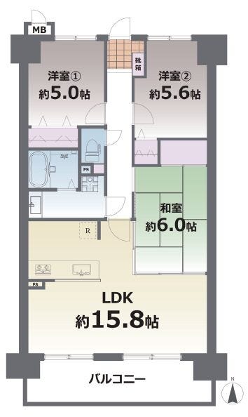 【間取り】
■509号室・3LDK■