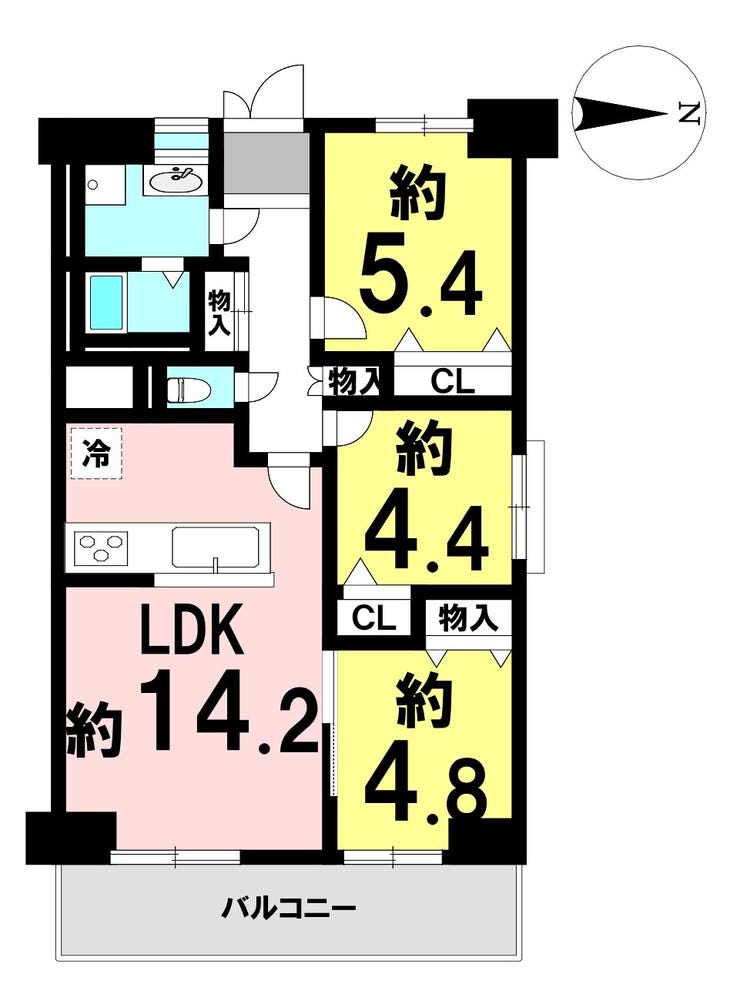 【間取り】
3LDKの間取り