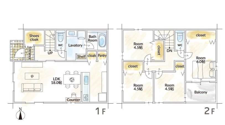 【建物プラン例(間取り図)】
*建物プラン①*