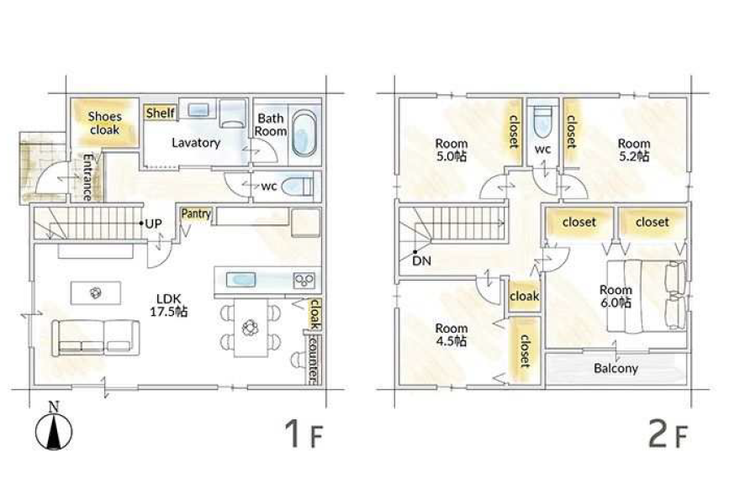 【建物プラン例(間取り図)】
*建物プラン①*