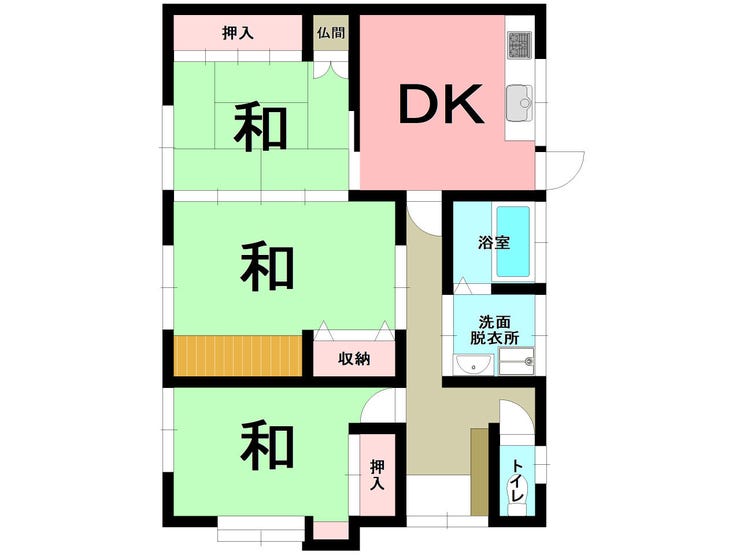 母屋間取り