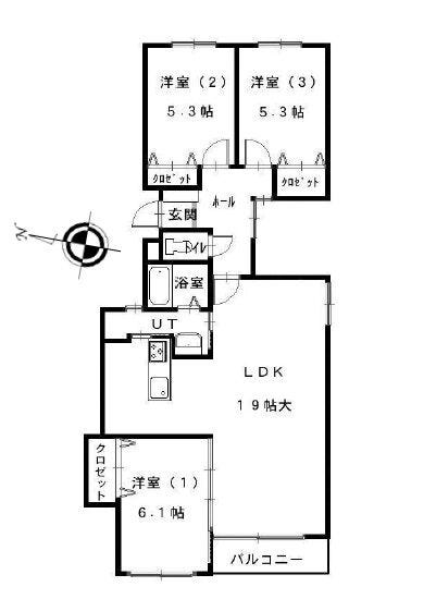 【間取り】
ゆとりある広さのLDKでおくつろぎいただけます。各部屋に収納スペースを確保♪
※現況優先