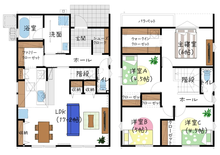 【間取り】
■3号地・4LDK+2S■
