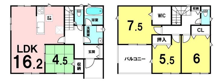 【間取り】
【佐賀市開成第11】2号棟