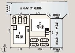 【区画図】
【佐賀市開成第11】1号棟