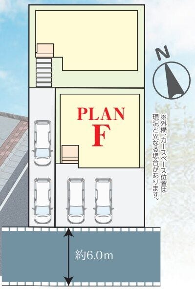 車2台並列駐車可能♪